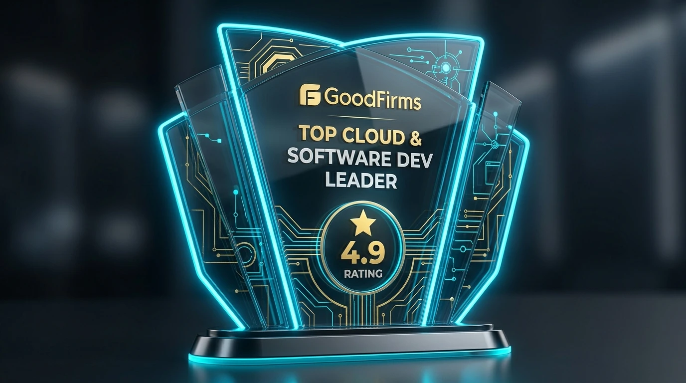 GoodFirms Top Cloud & Software Dev Award Trophy